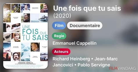 Une Fois Que Tu Sais Film 2020 FilmVandaag Nl