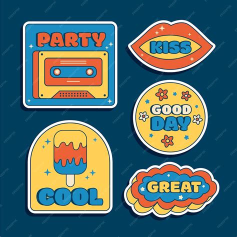 Free Vector | Hand drawn retro sticker design