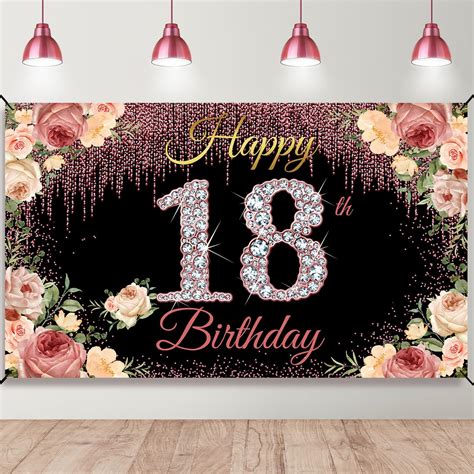 Th Birthday Decorations For Girls Happy Th Birthday Banner