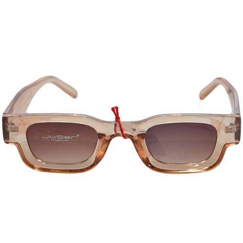 OCCHIALI DA SOLE JoSer Modello MONTECARLO Montatura Rettangolare Nude Lente Scura Marrone Donna