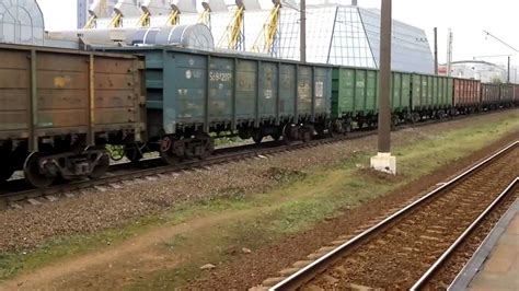 товарный поезд возле станции Купчино (Russian railway) - YouTube