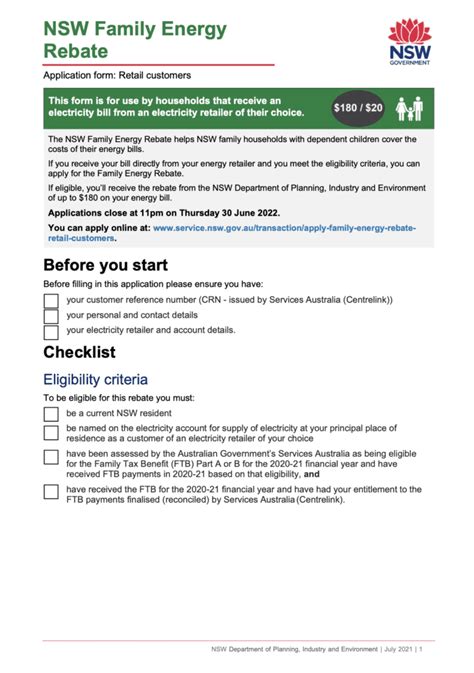 Electricity Rebate Forms