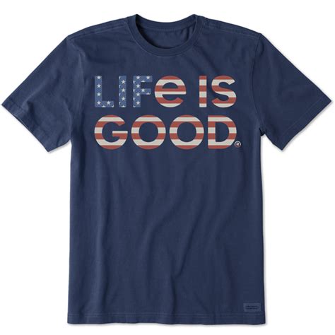 Sale Men S Patriotic Life Is Good Crusher Tee Life Is Good Official Site