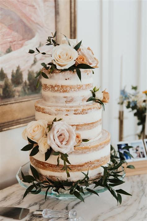Naked Semi Naked Wedding Cakes For Stylish Celebrations Spring