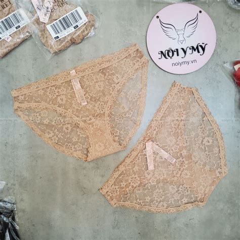 Quần lót Victorias Secret bikini ren màu da seq Nội y Mỹ