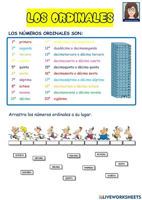 Ficha Online De N Meros Ordinales Para Primaria Puedes Hacer Los