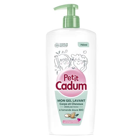 CADUM Gel lavant corps et cheveux enfant à l huile d amande douce bio