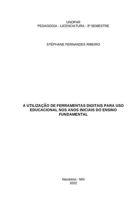 A UTILIZAÇÃO DE FERRAMENTAS DIGITAIS PARA USO EDUCACIONAL NOS ANOS