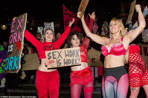 Women Take To London S Street To Protest About Sex Worker Laws Daily Mail Online