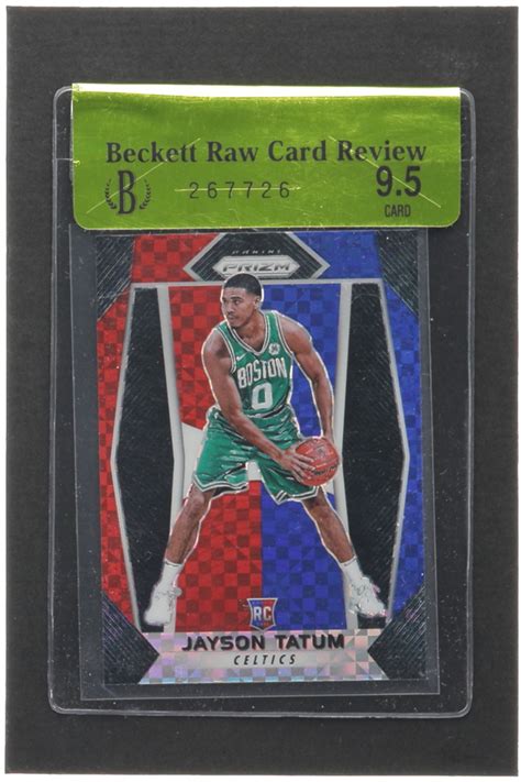 Jayson Tatum 2017 18 Panini Prizm Prizms Red White And Blue 16 RC BGS