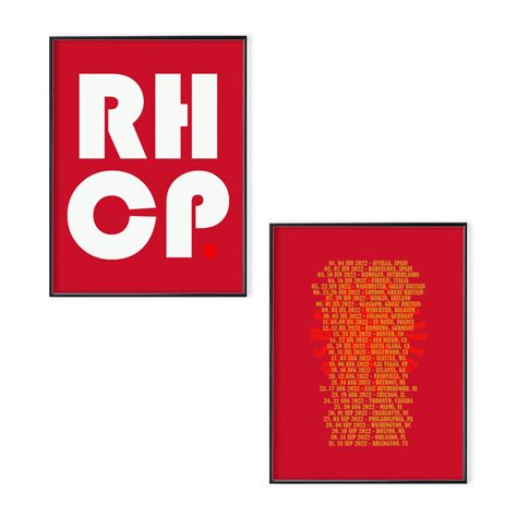 Red Hot Chili Peppers World Tour Poster Set Sold By Giddy Cherye Sku Printerval