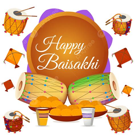 Happy Baisakhi Vector Design Images Happy Baisakhi Design Concept