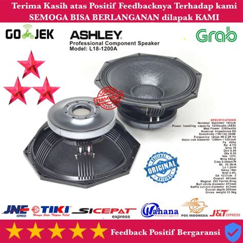 Jual Speaker Component Woofer Ashley L A Original Di Lapak Rs Acc