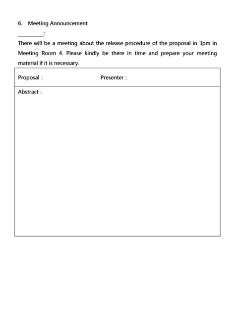 Office Meeting Template Hq Printable Documents