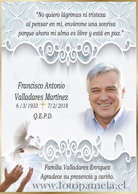 Tarjetas Condolencias Chile Providencia Condolences Funeral Prayers