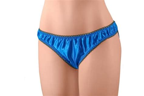 Buy Merise Womens Sexy Silk Satin Bikini Panties Olive Lace Turquoise Blue XL Large Online At