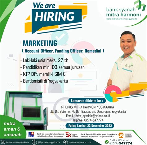 Lowongan Kerja Marketing Account Officer Funding Officer Remedial