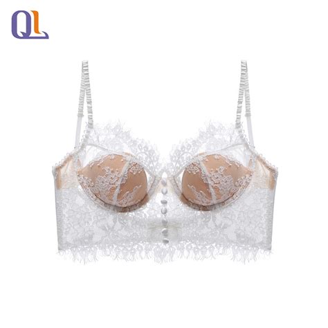 Sweet Lace Underwear Graceful Floral Breast Gathered Backless Women Lingerie With Underwire
