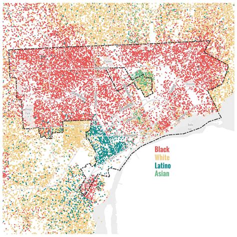 Detroit Racial Dot Map 2020 | DETROITography