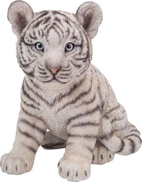 Hi Line Gift Ltd Statue De Tigre Blanc Assis Amazon Fr Cuisine Et