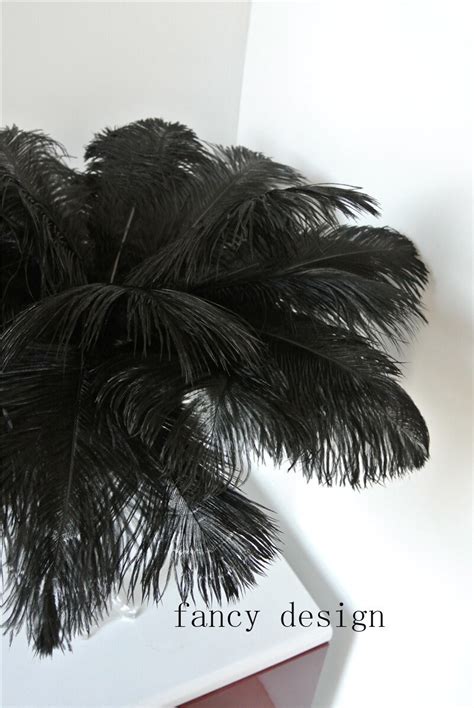 Black 5-22inch ostrich feather ostrich plume 100 pcs for | Etsy