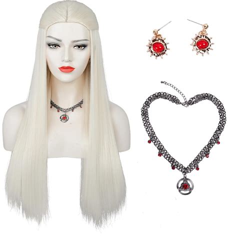 Amazon Rhaenyra Targaryen Wig Adult Long Blonde Braided Princess Wig For Women Straight