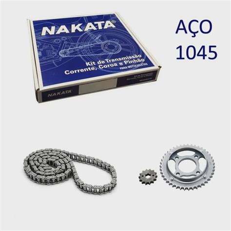 Kit Relaçao Bros 160 Xre 190 15 2018 Aço 1045 Nakata Tm10190 Submarino