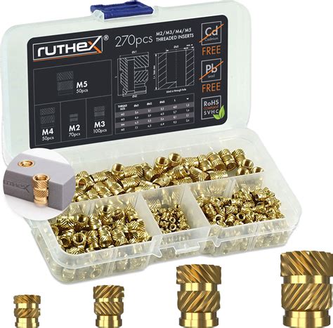 Ruthex Assortimento Di Inserti Filettati M M M M Set Djake Italia