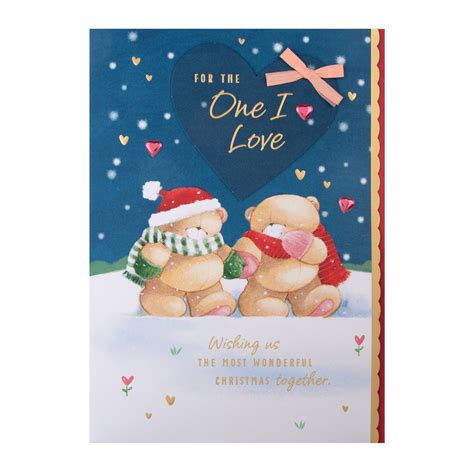 Large Luxury Boxed Christmas Card For One I Love Cute Forever Friend