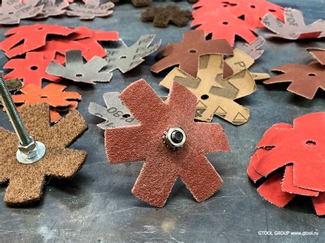 Звезды шлифовальные. Для равномерной шлифовки и зачистки внутри труб ...