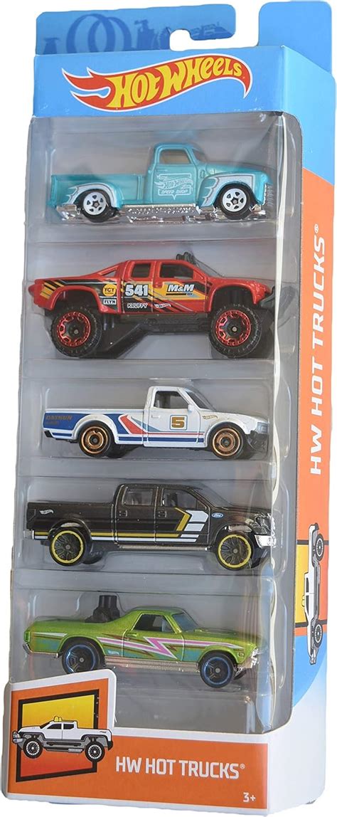 Amazon Hot Wheels 2019 HW Hot Trucks 5 Pack 52 Chevy Sandblaster Datsun 620 2009 Ford