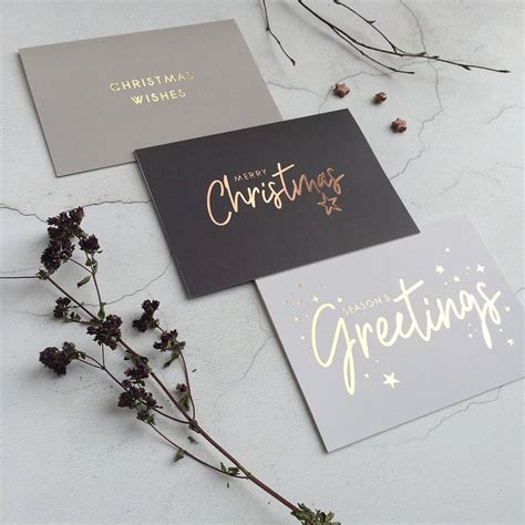 Luxury Gold Foil Christmas Cards - Etsy