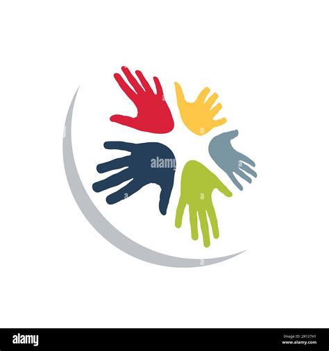 Teamwork And Solidarity Multiracial Hands Diversity Concept Vector