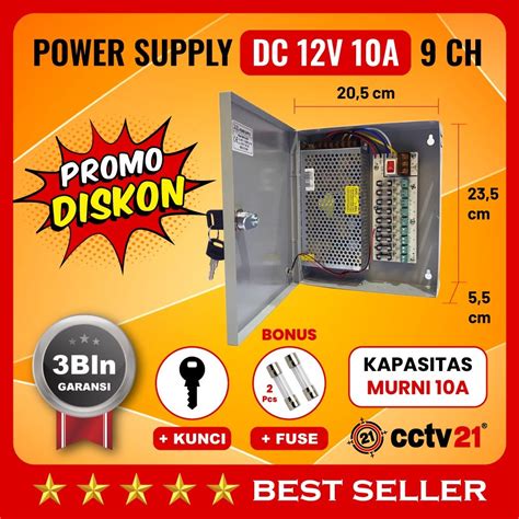 Jual Power Supply Panel Box Psu Adaptor Switching 9 Channels