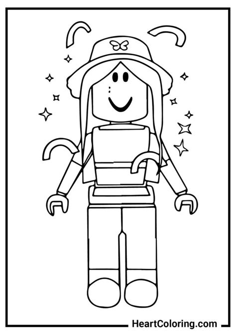 Roblox Para Colorir Feminino - Desenhos do Roblox para Colorir e imprimir em A4