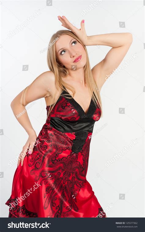 Curvy Blonde Negligee Stock Photo Shutterstock