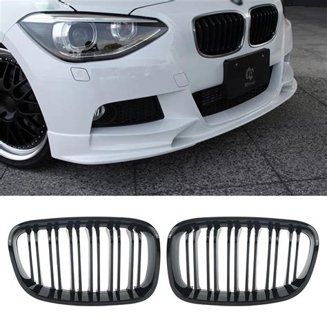 Car Front Bumper Kidney Grille Double Line Racing Grills For Bmw F20