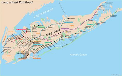 Long Island Rail Road Map - Ontheworldmap.com