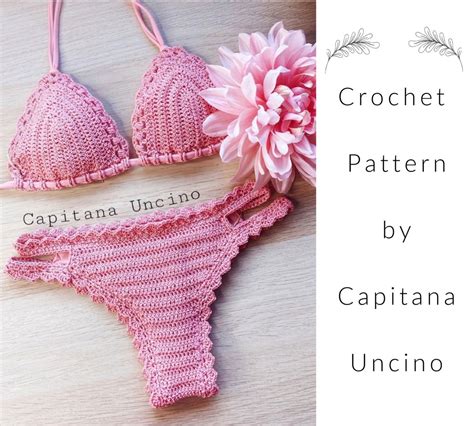 Pdf File For Crochet Pattern Marina Crochet Bikini Top And Etsy