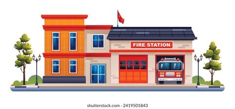 fire station building clip art