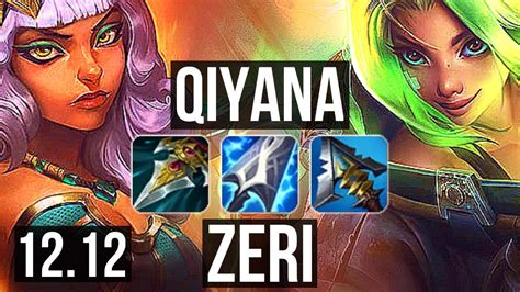 Qiyana Vs Zeri Mid Quadra 500 Games Dominating Euw Master 12