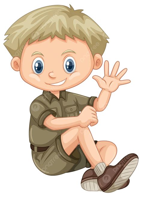 A Blonde Boy Scout Exploration Cartoon Badge Vector Exploration Cartoon Badge PNG And Vector
