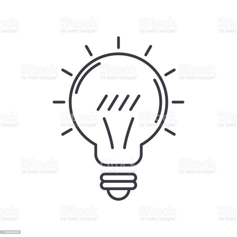 Light Bulb Idea Icon Linear Isolated Illustration Thin Line Vector Web Design Sign Outline