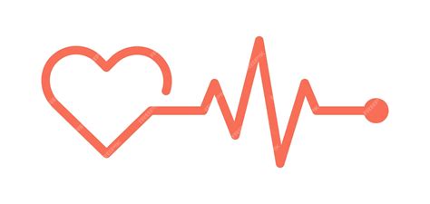 Дизайн линии пульса сердца. Векторная иллюстрация символов кардиограммы ...