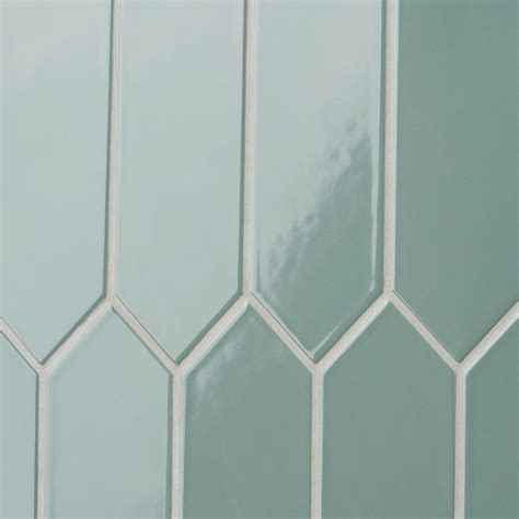 Kent Jade Green 3x12 Picket Polished Ceramic Wall Tile Unique