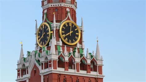 Stock Video Clip of MOSCOW, RUSSIA - JULY 2016: Kremlin Clock ...