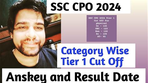 SSC CPO 2024 Tier 1 Cut Off SSC CPO 2024 Tier 1 Safe Score For