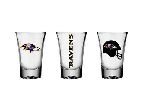 Baltimore Ravens Set of 3 Shot Glasses - Etsy