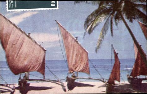 Ansichtskarte Postkarte Sri Lanka Ceylon Fishing Boats Akpool De