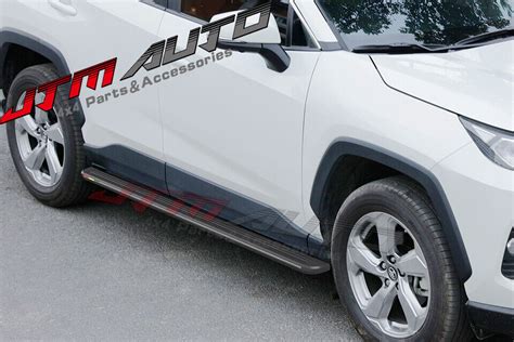 Black Aluminium Running Board Side Steps To Suit Toyota Rav4 XA50 2019